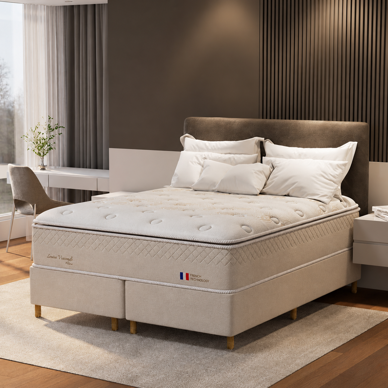 Cama e colchão novos disponíveis na Confort Colchões